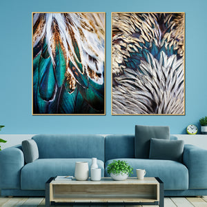 Majestic Fields  Framed Canvas Print - Set of 2