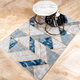 The Sede Patterned Floor Rug Blue