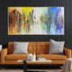 Its a Colourful World Abstract Framed Crystal Glass Art Wall Painting