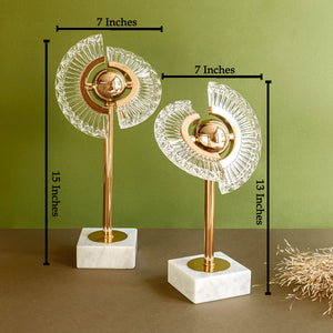 Beckon Floral Decorative Showpiece - Pair