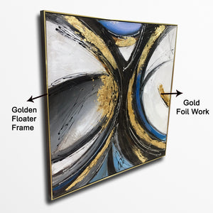 Vail Modern Art Hand painted Wall Painting (With Outer Floater Frame)