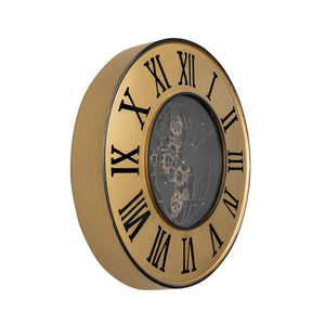 The Infinity Instruments Retro Decorative Wall Clock With Moving Gear Mechanism