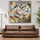 Beautiful Blooming Blossoms 100% Hand Painted Wall Painting (With outer Floater Frame)