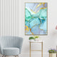 Marble Paint Effect Framed Canvas Wall Art