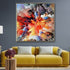 Ferocious Sky 100% Hand Painted Wall Painting (With outer Floater Frame)