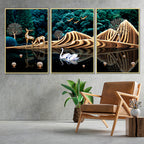 Rejoice with Nature Framed Canvas Print Set of 3