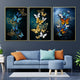 Beauteous Butterflies Framed Canvas Wall Art Set of 3