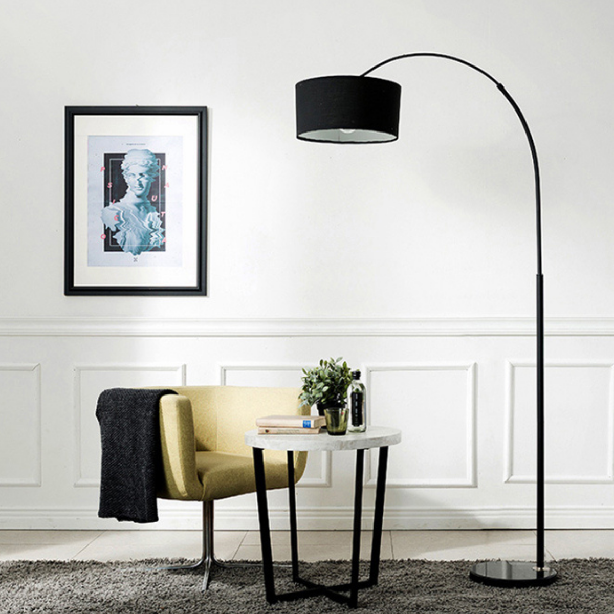 Arc floor lamp living room deals