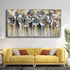 Cosmos Floral Charm Hand painted Wall Painting (With Outer Floater Frame)