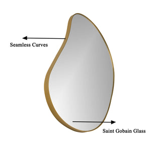 The Pebble Shaped Golden Edge Decorative Mirror