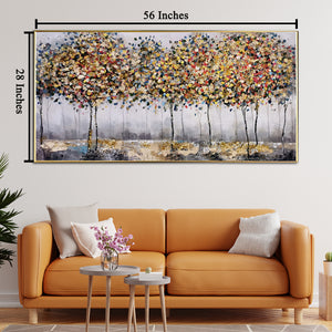 Autumn Affection Framed Crystal Glass Art Wall Painting