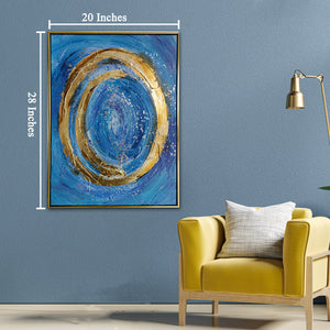 Marvel of Charisma 100% Hand Painted Wall Painting (With outer Floater Frame)