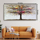 A Beautiful Autumn Evening 100% Hand Painted Wall Painting (With Outer Floater Frame)