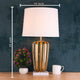 The Eclectic Marble Base Stainless Steel Decorative Table Lamp