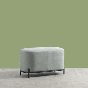 The Yen Oval Poof Green - Scandinavian Design Series