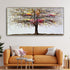 A Beautiful Autumn Evening 100% Hand Painted Wall Painting (With Outer Floater Frame)