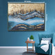 Beauteous Ocean  100% Hand Painted Wall Painting (With outer Floater Frame)