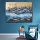 Beauteous Ocean  100% Hand Painted Wall Painting (With outer Floater Frame)