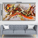 Abstract Modern Art 100% Hand Painted Wall Painting (With Outer Floater Frame)