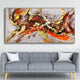 Abstract Modern Art 100% Hand Painted Wall Painting (With Outer Floater Frame)