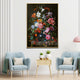 Modern Floral Wine Framed Canvas Print