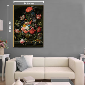 Barrie Contemporary Floral bail Framed Canvas Print