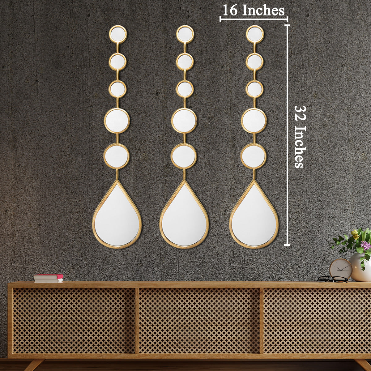 Magnificent Luxury Decorative Wall Mirror-Set of 3 | Dekor Company Magnificent Luxury Decorative Wall Mirror-Set of 3 | Dekor Company