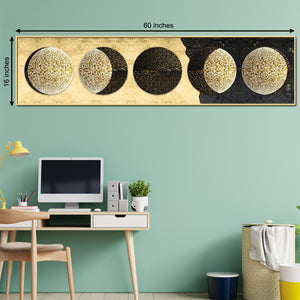 Panama phases of Moon Framed Canvas Print