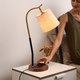 The Fish Hook Study and Side Table Wireless Charging Lamp
