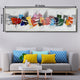 Rainbow in abstraction 100% Handpainted Wall Painting (With Outer Floater Frame)
