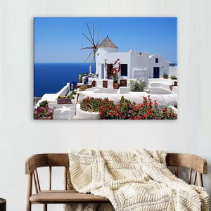 Beautiful Greece Framed Canvas Print