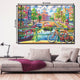 Amsterdam On a Bicycle Framed Canvas Wall Art