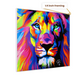 Ecstasy Lion Framed Canvas Print