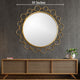 The Rivet Brushed Gold Designer Decorative Wall Mirror