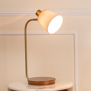 The French Burgundy Desk and Side Table Lamp