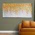 Golden Blossom 100% Hand Painted Wall Painting (With outer Floater Frame)