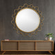 The Rivet Brushed Gold Designer Decorative Wall Mirror