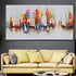 Lost in Amsterdam Cityscape 100% Hand Painted Wall Painting (With outer Floater Frame)