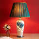 Antique Blue White Ceramic Table Lamp with Green Shade