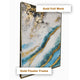 The Abstract Blue and Gold Granite 100% Hand Painted Wall Painting