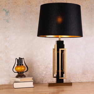 The Black and Gold Grand Stainless Steel Decorative Table Lamp