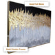 Niles Hues of blue and gold Hand painted Wall Painting (With Outer Floater Frame)