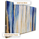 Blue & Gold Hues Hand painted Wall Painting (With Outer Floater Frame)