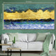 Wales Artful Abstract Hand painted Wall Painting (With Outer Floater Frame)