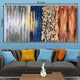 The Shades of Vibrancy Hand painted Wall Painting (With Outer Floater Frame)