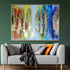 Its a Colourful World Abstract 100% Hand Painted Wall Painting (With Outer Floater Frame)( 36 x 48 Inches)