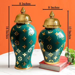 Charming Celestial Decorative Ceramic Vase - Pair
