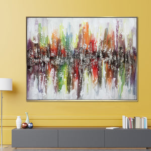 The Rainbow Pearl Abstract Hand Painted Wall Painting