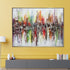 The Rainbow Pearl Abstract Hand Painted Wall Painting (With Outer Golden Frame)