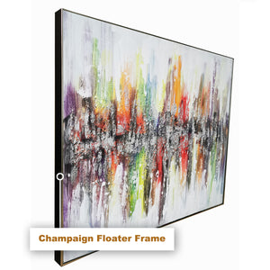 The Rainbow Pearl Abstract Hand Painted Wall Painting